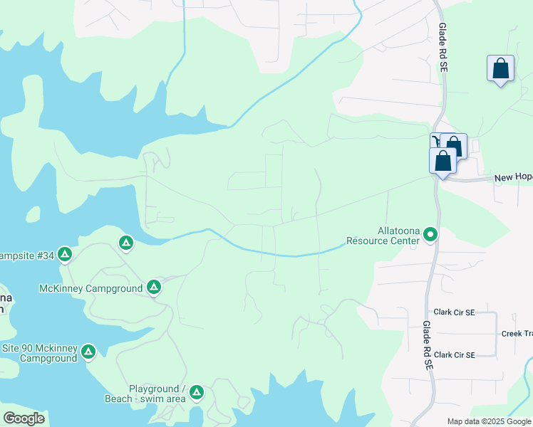 map of restaurants, bars, coffee shops, grocery stores, and more near 508 Regency Drive in Acworth