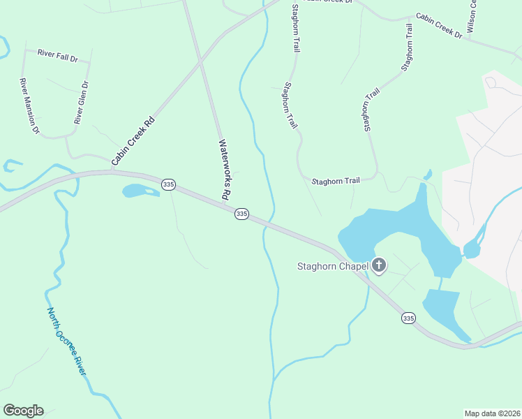 map of restaurants, bars, coffee shops, grocery stores, and more near 5931 Waterworks Road in Nicholson