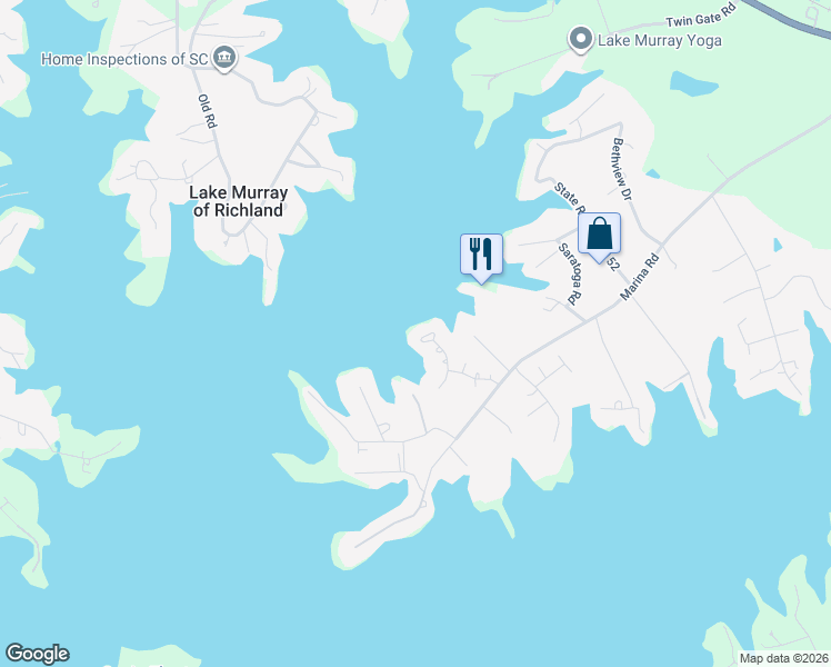 map of restaurants, bars, coffee shops, grocery stores, and more near 118 Signal Lane in Irmo