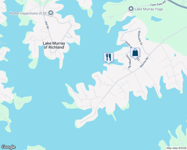 map of restaurants, bars, coffee shops, grocery stores, and more near 118 Signal Lane in Irmo