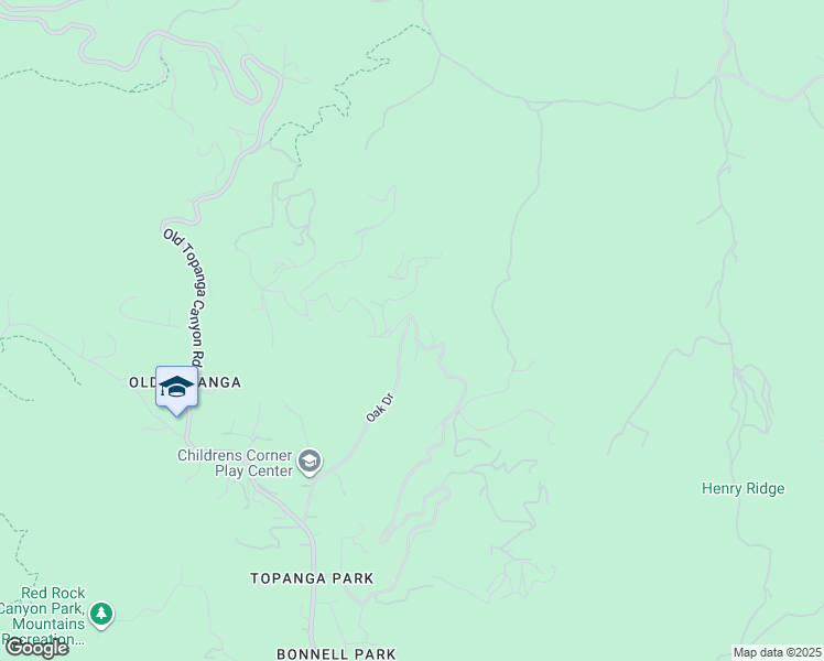 map of restaurants, bars, coffee shops, grocery stores, and more near Topanga Skyline Drive in Los Angeles County