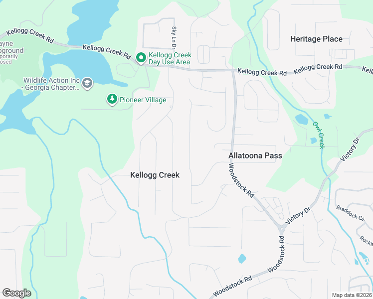 map of restaurants, bars, coffee shops, grocery stores, and more near 231 Bennett Farms Trail in Acworth