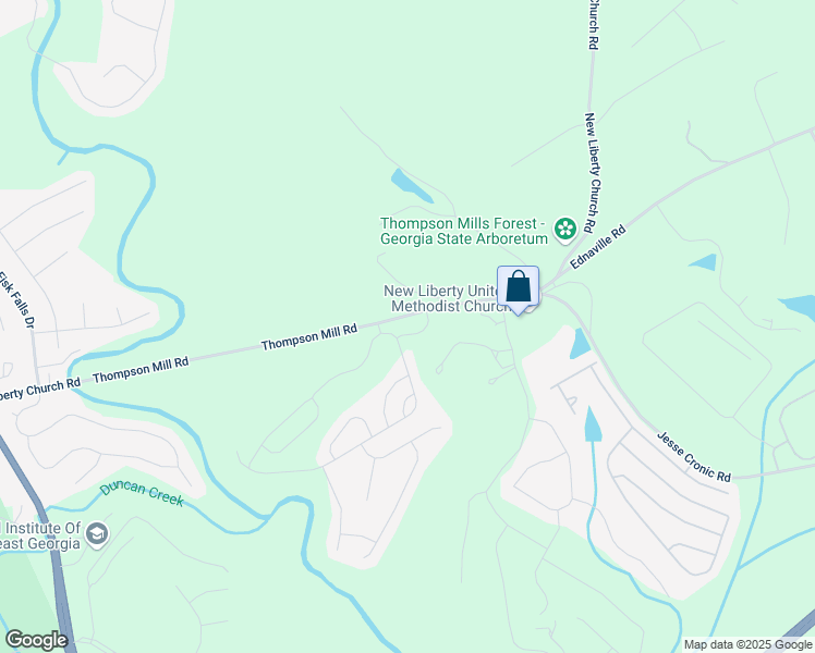 map of restaurants, bars, coffee shops, grocery stores, and more near 1115 Bucknell Drive in Braselton
