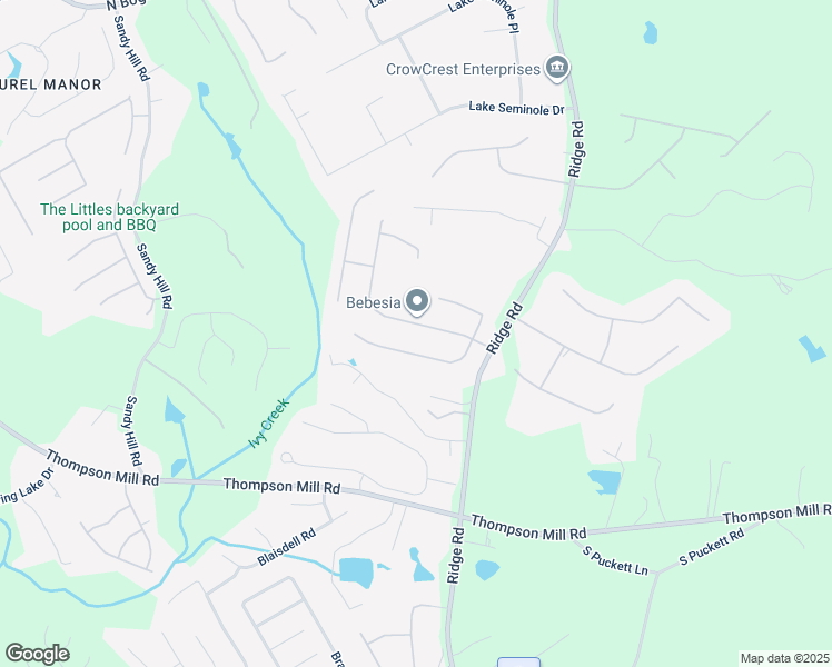 map of restaurants, bars, coffee shops, grocery stores, and more near 3477 Seneca Farm Drive Northeast in Buford