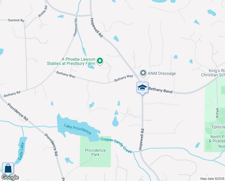 map of restaurants, bars, coffee shops, grocery stores, and more near 2055 Bethany Way in Alpharetta