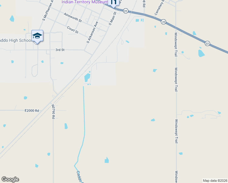 map of restaurants, bars, coffee shops, grocery stores, and more near in Caddo