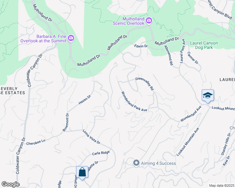 map of restaurants, bars, coffee shops, grocery stores, and more near 9021 Burroughs Road in Los Angeles