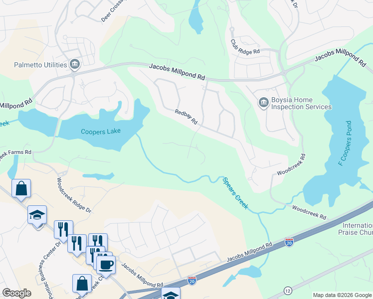 map of restaurants, bars, coffee shops, grocery stores, and more near 140 Coopers Nursery Road in Elgin