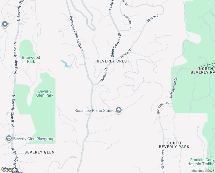 map of restaurants, bars, coffee shops, grocery stores, and more near 9819 Wanda Park Drive in Beverly Hills