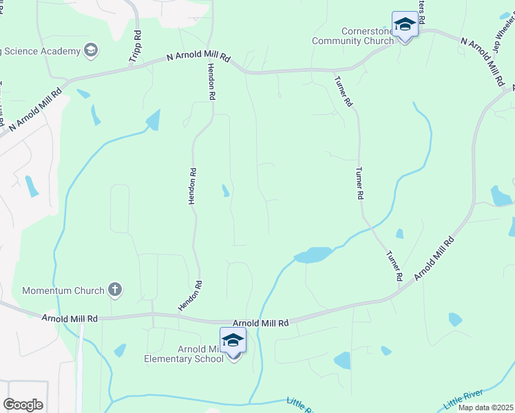 map of restaurants, bars, coffee shops, grocery stores, and more near 124 Hunters Mill Road in Woodstock