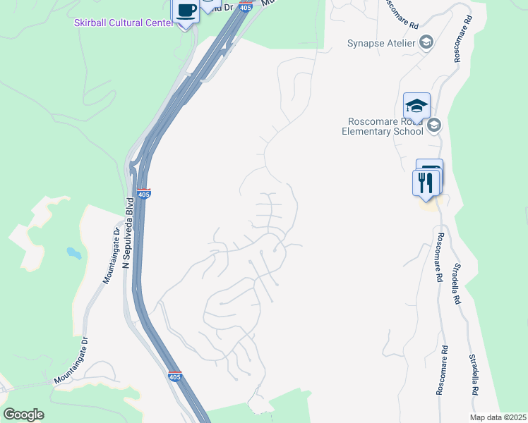 map of restaurants, bars, coffee shops, grocery stores, and more near 11809 Gwynne Lane in Los Angeles