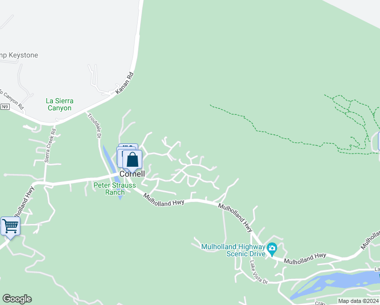 map of restaurants, bars, coffee shops, grocery stores, and more near 29831 Vista Del Arroyo in Agoura Hills