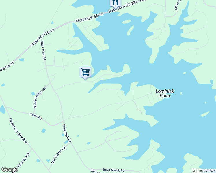 map of restaurants, bars, coffee shops, grocery stores, and more near 193 Hamm Drive in Prosperity
