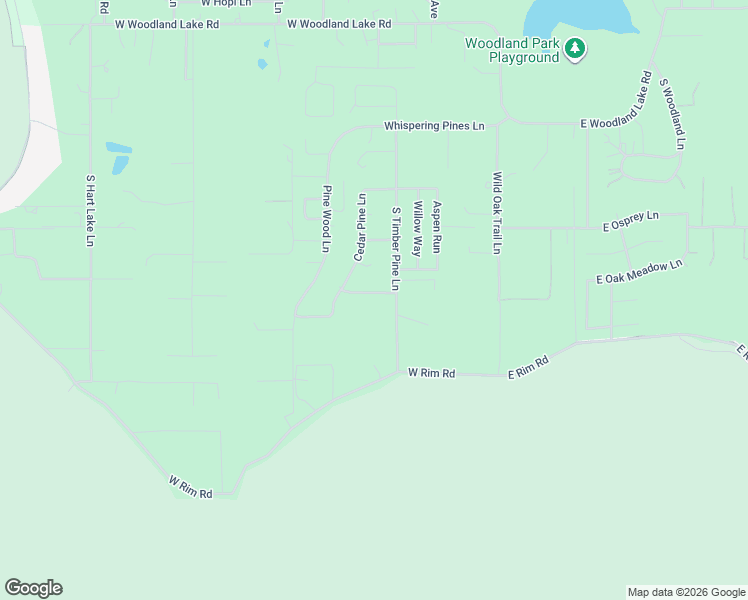 map of restaurants, bars, coffee shops, grocery stores, and more near 539 Redwood Lane in Pinetop-Lakeside