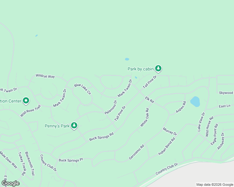 map of restaurants, bars, coffee shops, grocery stores, and more near 7204 Mark Twain Drive in Pinetop Country Club