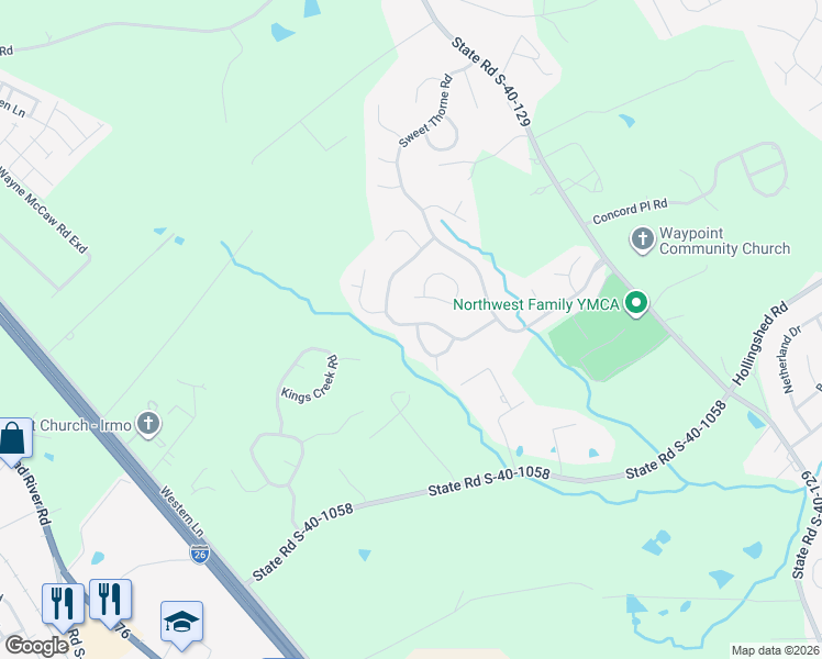 map of restaurants, bars, coffee shops, grocery stores, and more near 27 Lowescroft Cir in Irmo