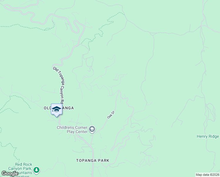 map of restaurants, bars, coffee shops, grocery stores, and more near 2445 Burson Road in Topanga