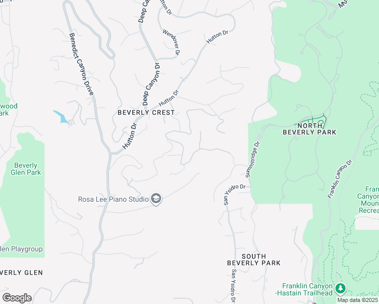 map of restaurants, bars, coffee shops, grocery stores, and more near 9617 Oak Pass Road in Beverly Hills