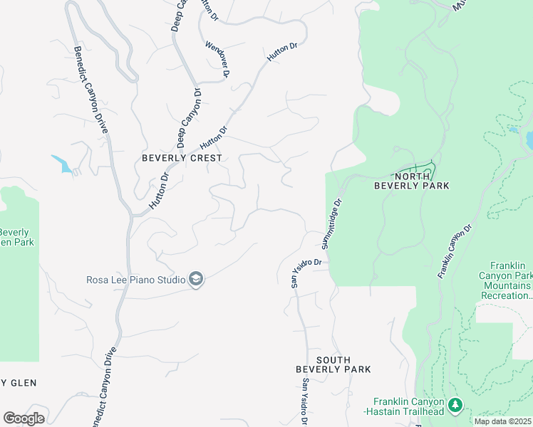 map of restaurants, bars, coffee shops, grocery stores, and more near 9560 Oak Pass Road in Beverly Hills
