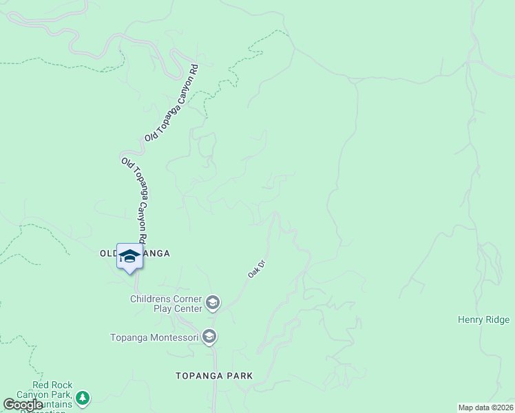 map of restaurants, bars, coffee shops, grocery stores, and more near 2426 Burson Road in Topanga