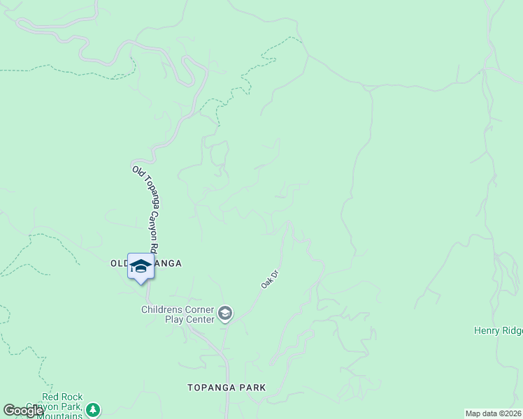 map of restaurants, bars, coffee shops, grocery stores, and more near 2445 Burson Road in Topanga