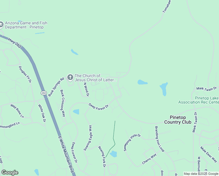 map of restaurants, bars, coffee shops, grocery stores, and more near 2734 Snow Slope Way in Navajo County