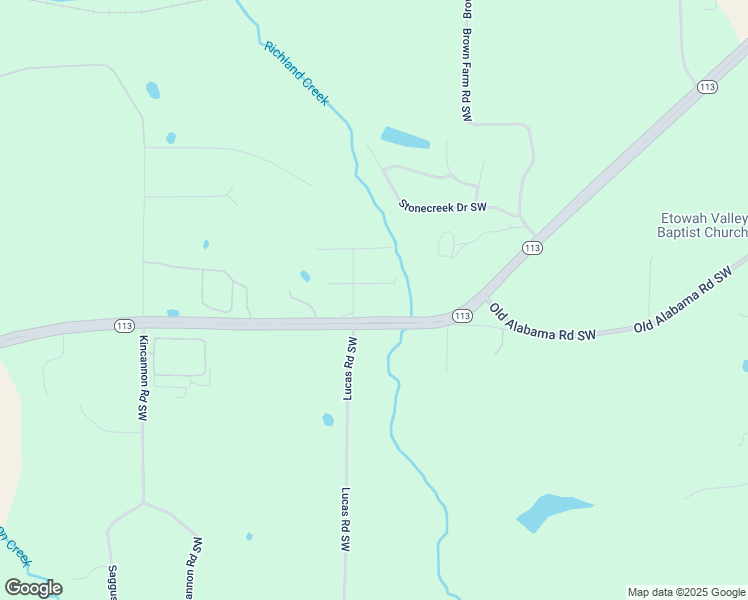 map of restaurants, bars, coffee shops, grocery stores, and more near 10 Richland Drive Southwest in Cartersville
