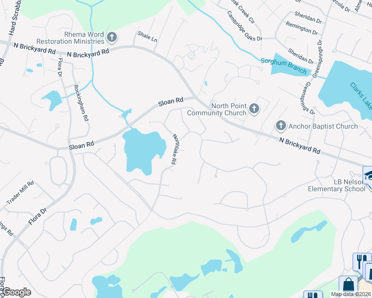 map of restaurants, bars, coffee shops, grocery stores, and more near 220 Northlake Road in Columbia