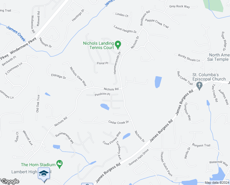 map of restaurants, bars, coffee shops, grocery stores, and more near 815 Pimlicon Place in Suwanee