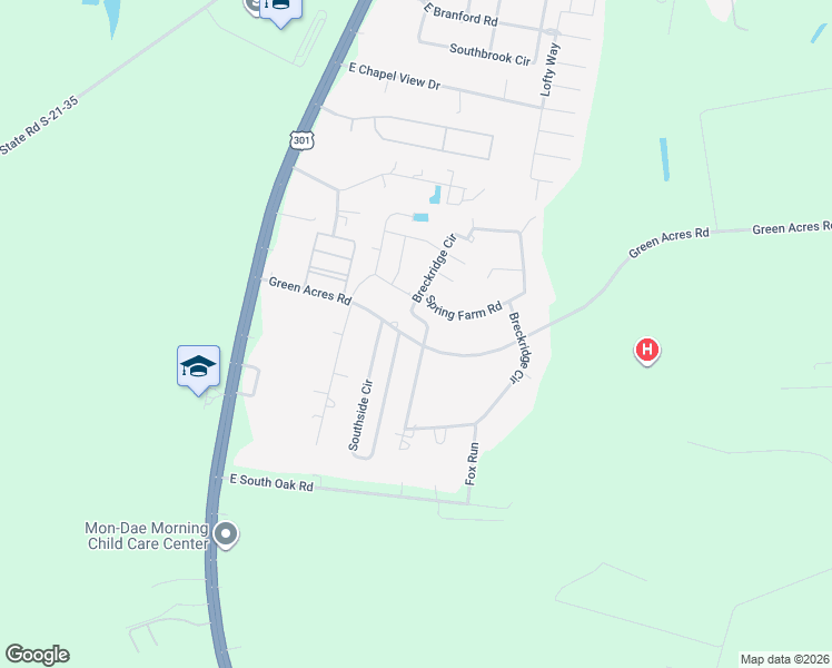 map of restaurants, bars, coffee shops, grocery stores, and more near 3801 Breckingridge Creek in Florence