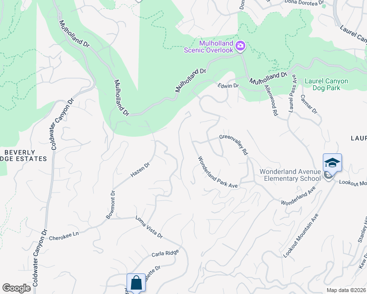 map of restaurants, bars, coffee shops, grocery stores, and more near 9021 Burroughs Road in Los Angeles