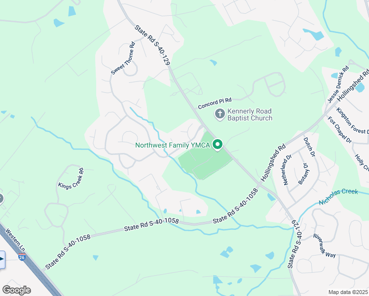 map of restaurants, bars, coffee shops, grocery stores, and more near 119 Sweet Thorne Road in Irmo
