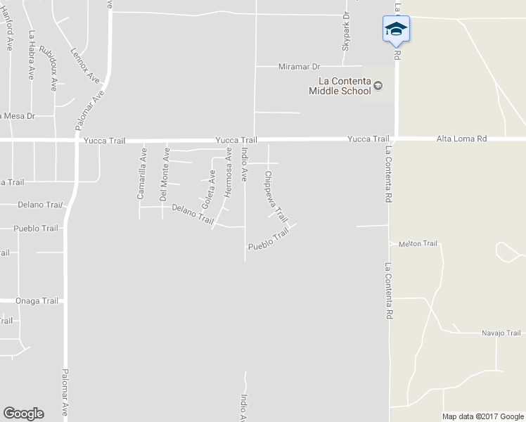 map of restaurants, bars, coffee shops, grocery stores, and more near 58960 Delano Trail in Yucca Valley