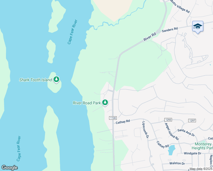 map of restaurants, bars, coffee shops, grocery stores, and more near 6424 River Vista Drive in Wilmington