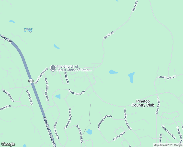 map of restaurants, bars, coffee shops, grocery stores, and more near 4583 Sky Hi Road in Navajo County