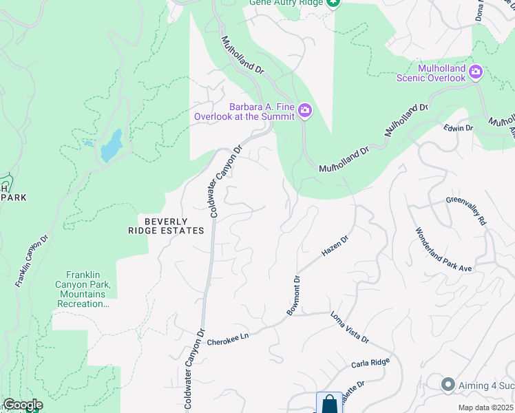 map of restaurants, bars, coffee shops, grocery stores, and more near 9495 Gloaming Drive in Beverly Hills