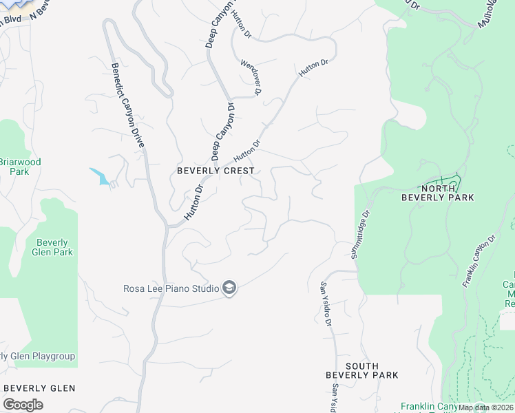 map of restaurants, bars, coffee shops, grocery stores, and more near 9717 Oak Pass Road in Beverly Hills