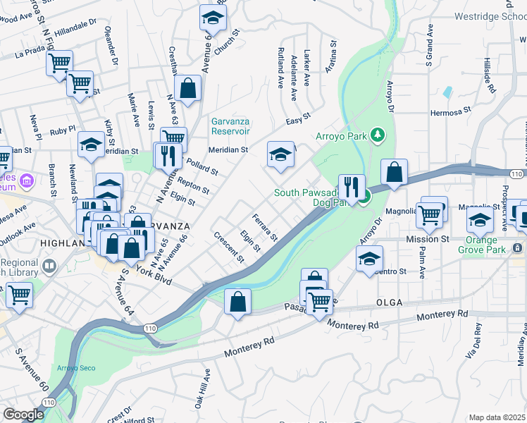map of restaurants, bars, coffee shops, grocery stores, and more near 626 San Pascual Avenue in Los Angeles