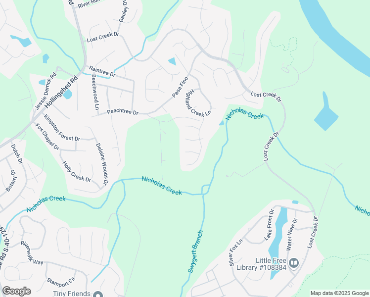 map of restaurants, bars, coffee shops, grocery stores, and more near 112 Waban Court in Columbia