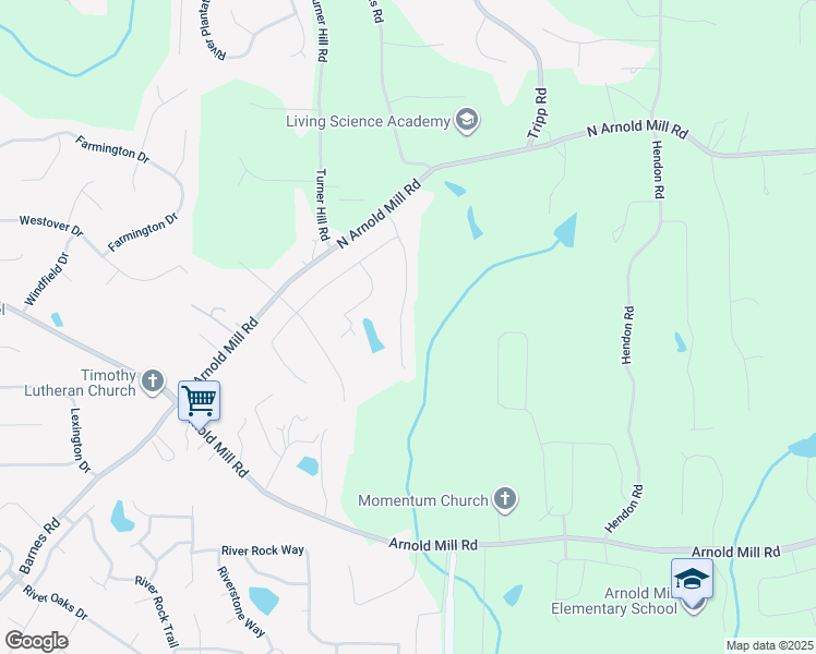 map of restaurants, bars, coffee shops, grocery stores, and more near 225 Sundance Drive in Woodstock