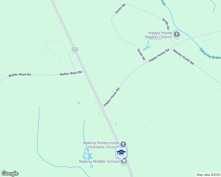 map of restaurants, bars, coffee shops, grocery stores, and more near 3440 Happy Home Road in Nakina