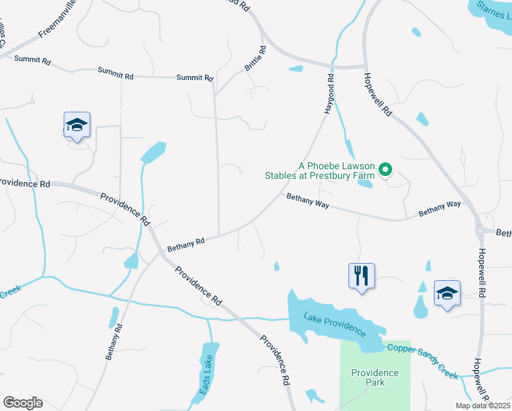 map of restaurants, bars, coffee shops, grocery stores, and more near 1700 Bethany Bend in Alpharetta
