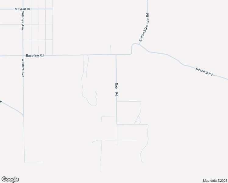 map of restaurants, bars, coffee shops, grocery stores, and more near 7526 Robin Road in Twentynine Palms
