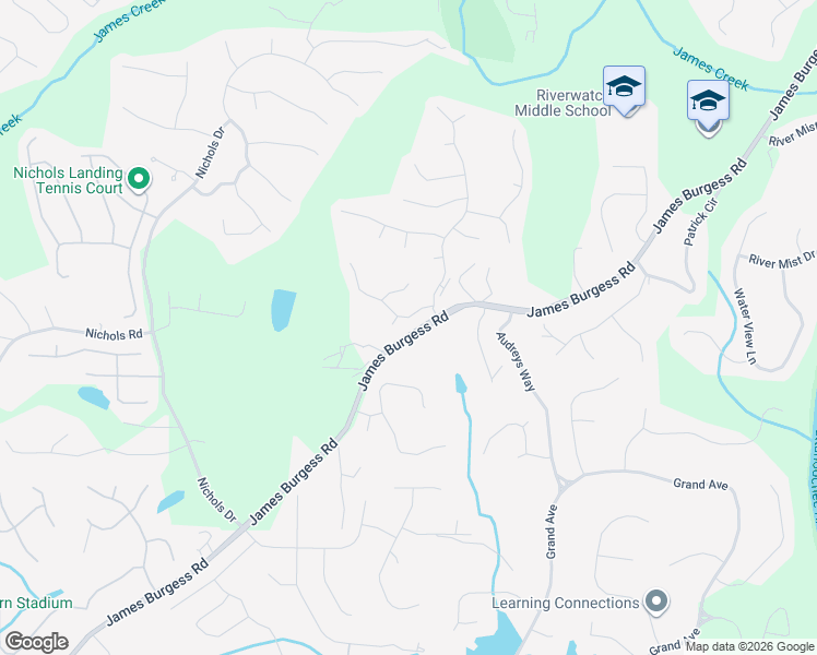 map of restaurants, bars, coffee shops, grocery stores, and more near 1055 Red Cedar Trail in Suwanee