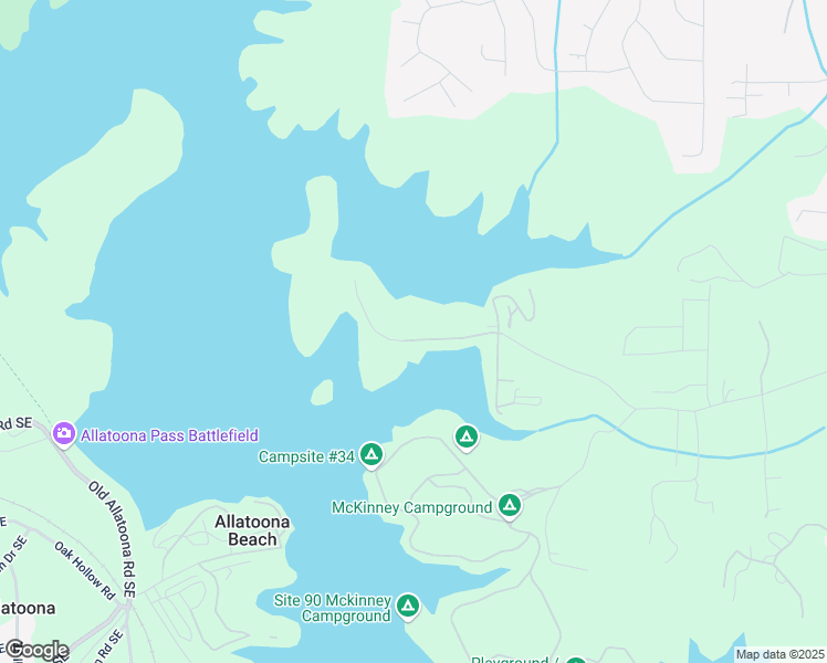 map of restaurants, bars, coffee shops, grocery stores, and more near 5400 Kings Camp Road Southeast in Acworth