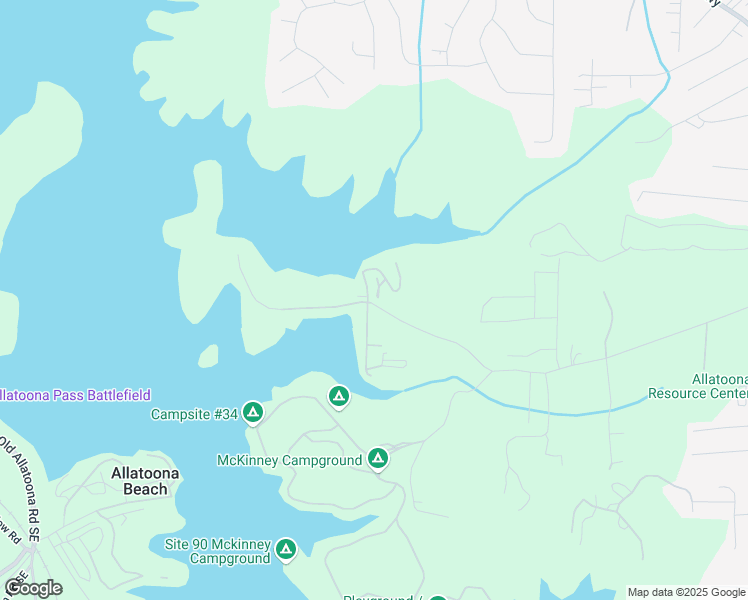 map of restaurants, bars, coffee shops, grocery stores, and more near 5400 Kings Camp Road Southeast in Acworth