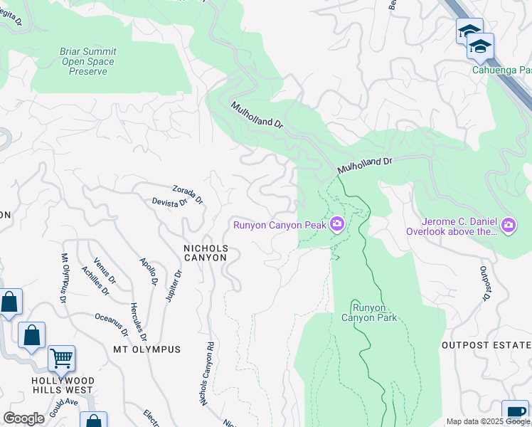 map of restaurants, bars, coffee shops, grocery stores, and more near 2605 Astral Drive in Los Angeles