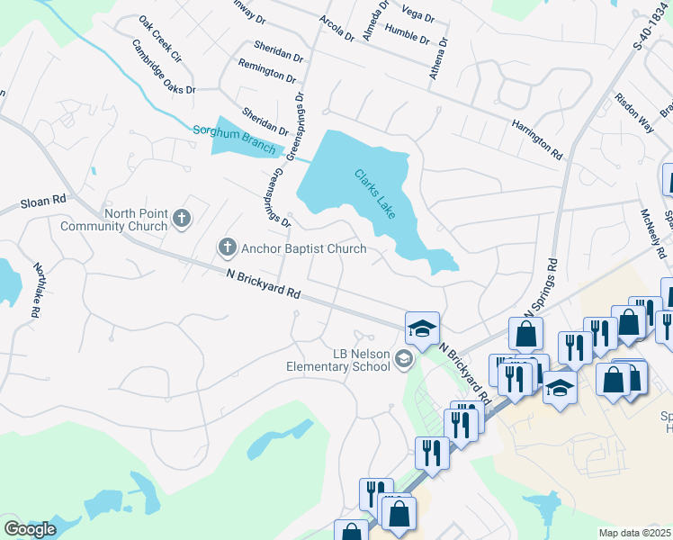 map of restaurants, bars, coffee shops, grocery stores, and more near 2405 Bee Ridge Road in Columbia