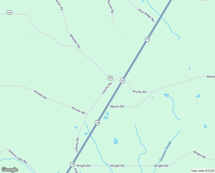 map of restaurants, bars, coffee shops, grocery stores, and more near 628 Liberty Road in Blountsville