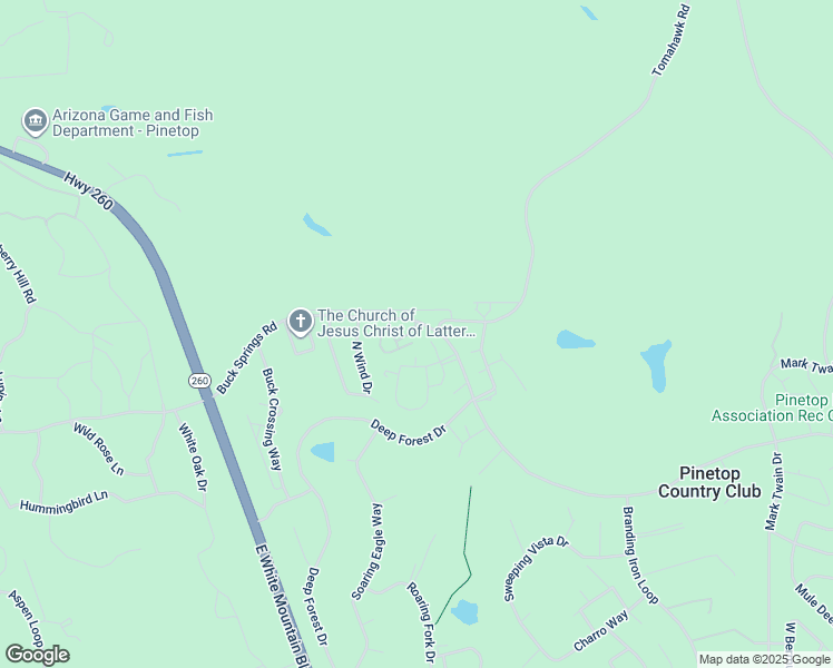 map of restaurants, bars, coffee shops, grocery stores, and more near 2546 Village Court in Navajo County